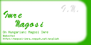 imre magosi business card